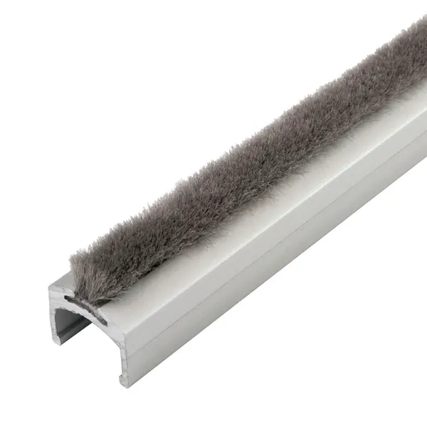 Borstelprofiel t.b.v. 12mm glas 3000mm aluminium geanodiseerd