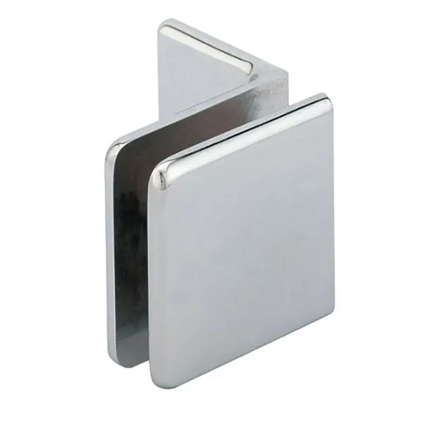 Hoekwandklem glans chroom 90° glas-wand Marine