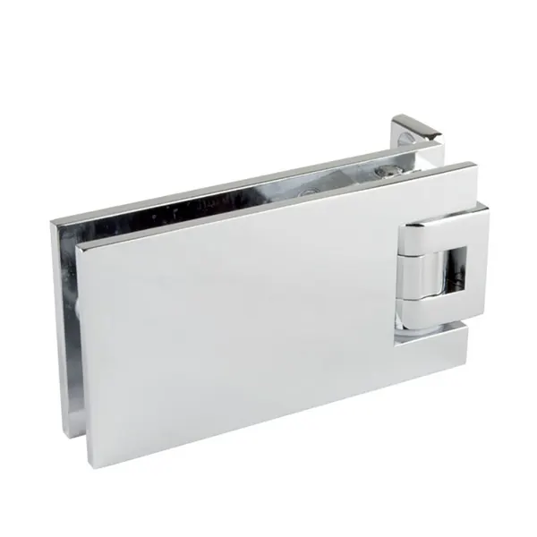 Wand/Glas scharnier instelbaar rechthoekig - glans chroom Marine Square