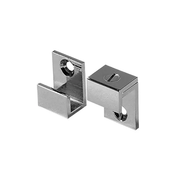 Spiegelklemmen vierkant 4 stuks glans chroom