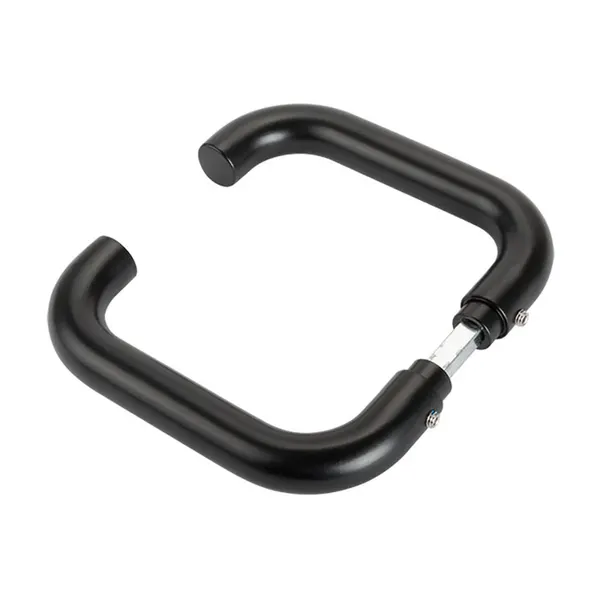 Set deurkrukken afgerond RAL9005 zwart