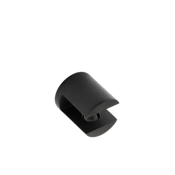 Glasplaatdrager Dia.25*H26 voor 6-8 mm glas Mat zwart