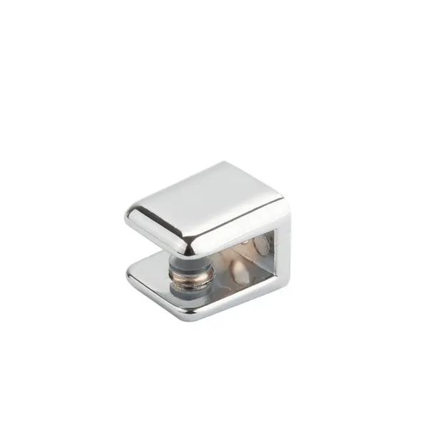 Glasplaatdrager 19x18x21mm voor 6-8mm glas glans chroom