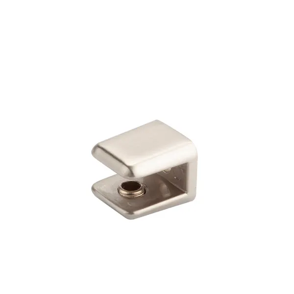 Glasplaatdrager 19x18x21mm voor 6-8mm glas RVS-effect