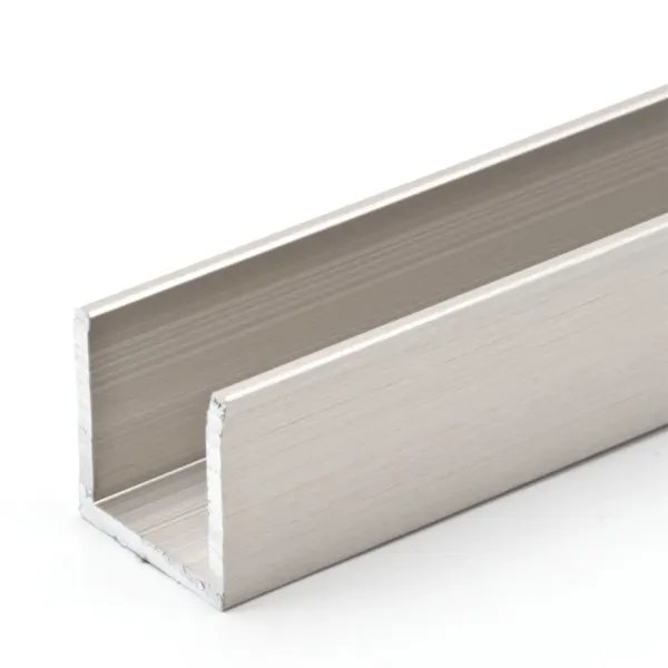 U-profiel 20x20x20mm wanddikte 2mm RVS look