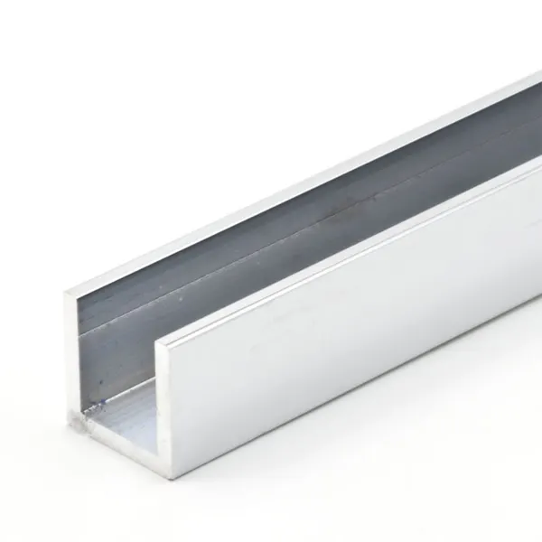 U-profiel 15x15x15mm wanddikte 2mm glans chroom