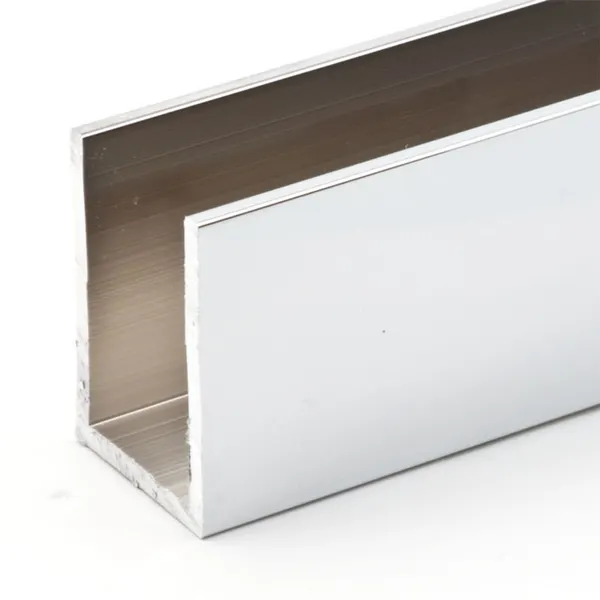 U-profiel 30x20x30mm wanddikte 2mm glans chroom