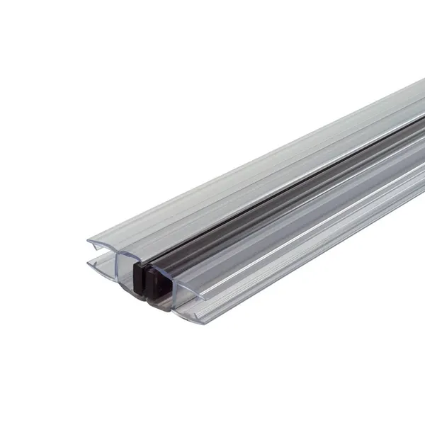 Magneetstrip voor glas-glas 180° D=8mm L=2200 zwarte magneet