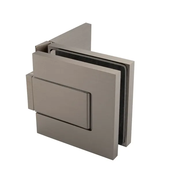 Moist douchescharnier wand/glas, enkelzijdige bevest rvs effect finish
