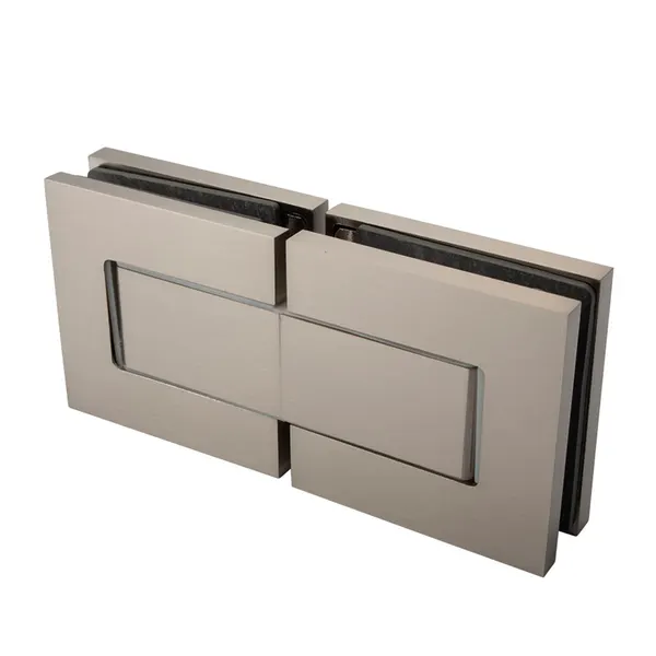 Moist douchescharnier glas/glas 180° rvs effect finish