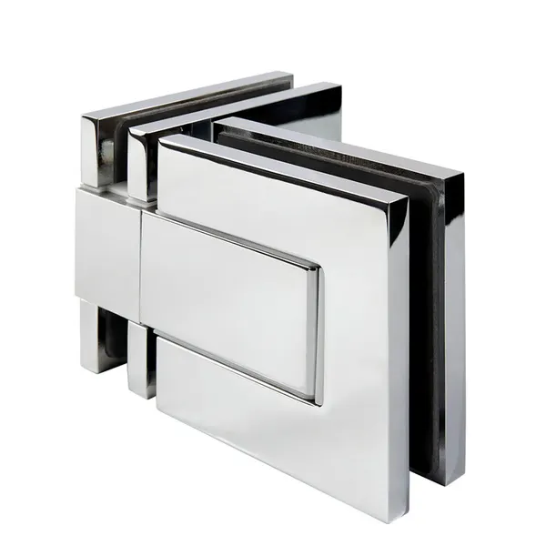 Moist douchescharnier glas/glas 90° glans chroom finish