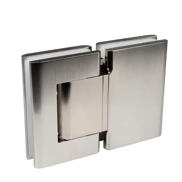 Hydraulisch scharnier Biloba glas-glas RVS-effect