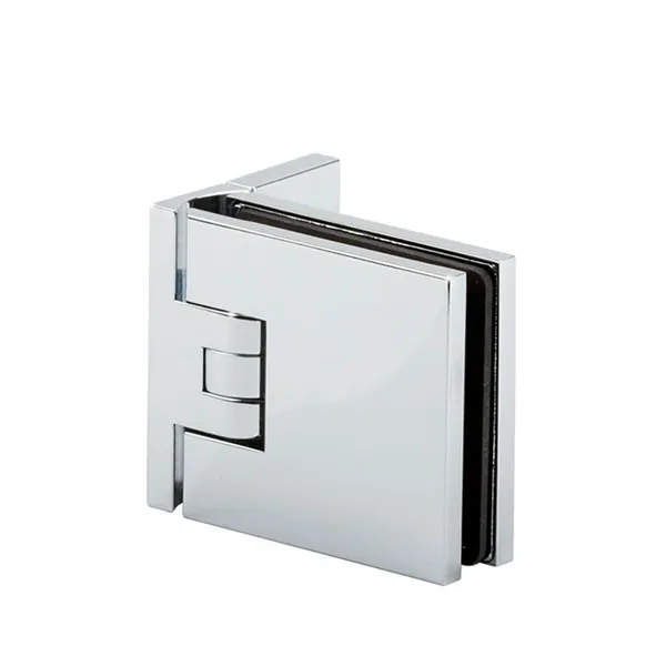 Flamea+ scharnier wand/glas 90° enkele schoefplaat incl. afdekkapjes glans chroom