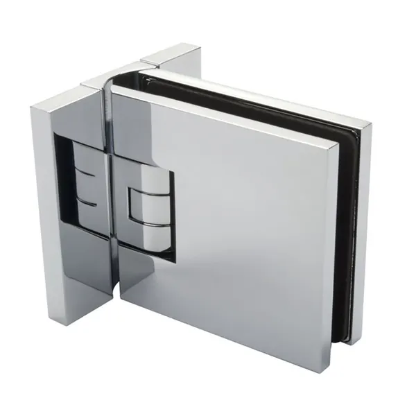 Flamea+ scharnier wand/glas 90° dubbele schroefplaat incl. afdekkapjes glans chroom