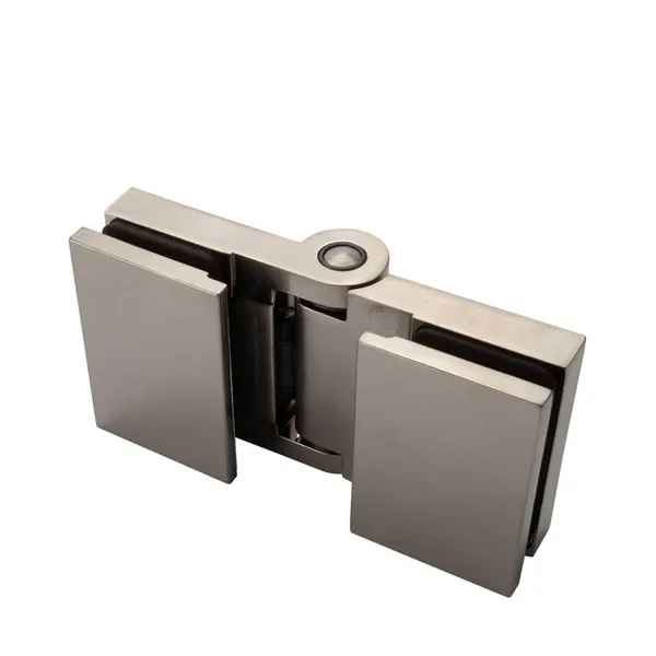 Flinter scharnier Glas-Glas 180° naar buiten draaiend RVS-effect