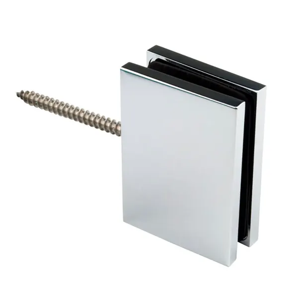 Wand/Glas klem glans chroom