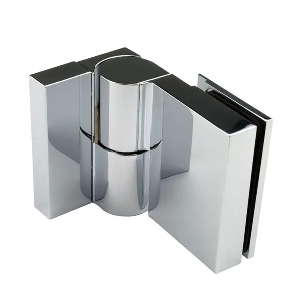 Nivello wand / glas scharnier met lift functie LINKS met afdekkap glans chroom