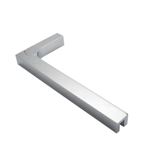 Kokervormige stab. stang boven op glas 90° instelbr. 2° linkse uitvoering glans chroom