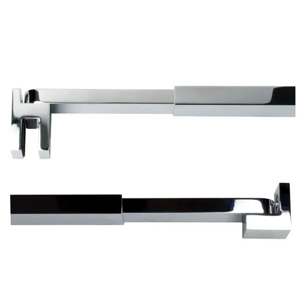 Stabilisatie stang wand-glas vierkant instelbaar 300-460mm Glans chroom