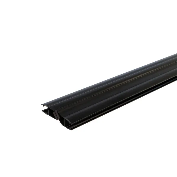 Magneetprofiel 180° enkelwerkend voor 8 mm glas 2500mm zwart