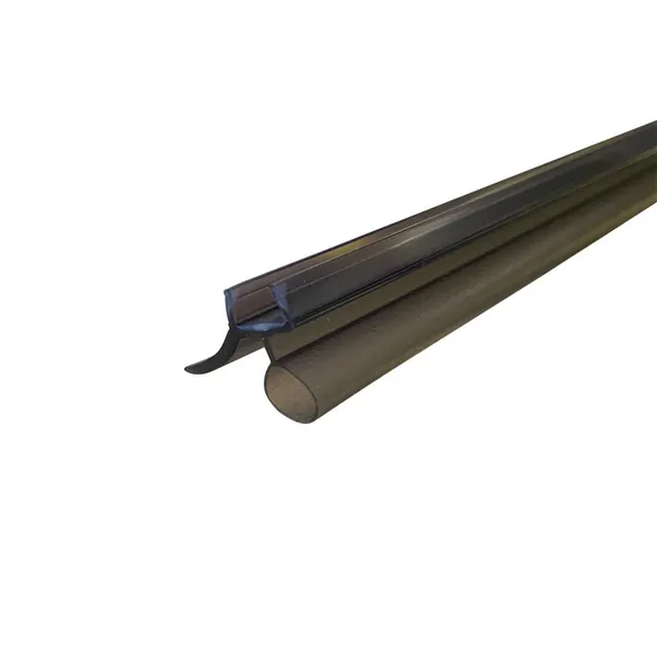 Afdichtprofiel voor 8mm glas lengte 2010mm voor onder aan de deur zwart