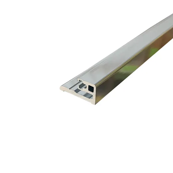 Aanslagprofiel voor doucheprofiel op muur aluminium gepolijst 2500mm