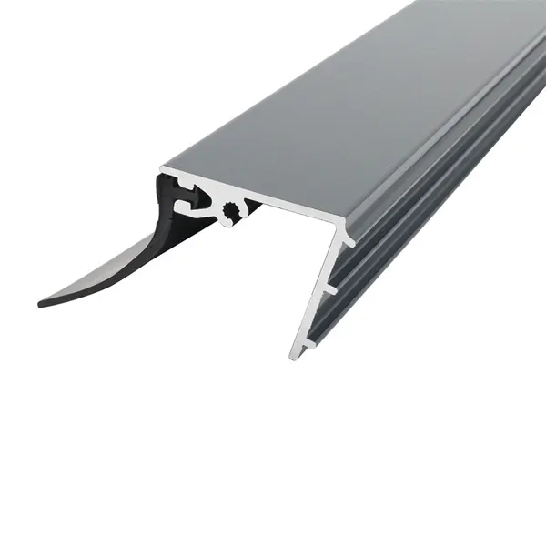 PEXT Muurprofiel - Glasrubber 66 Antraciet per mt