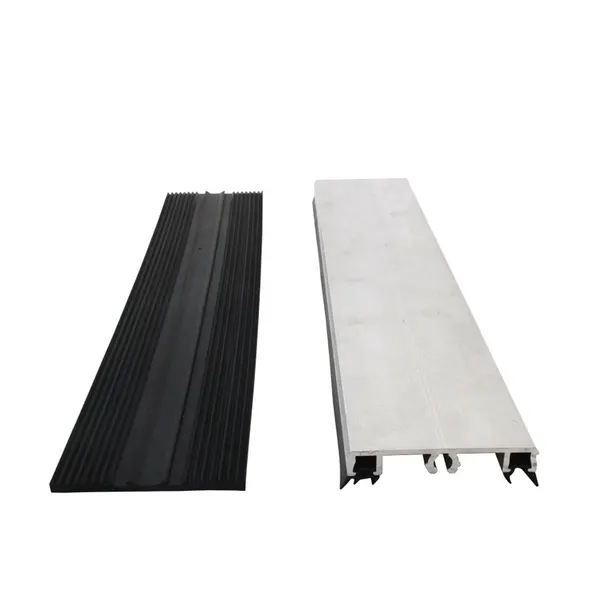 PEXT Klemprofielset - Oplegrubber - 60 Midden Blank alu per m1