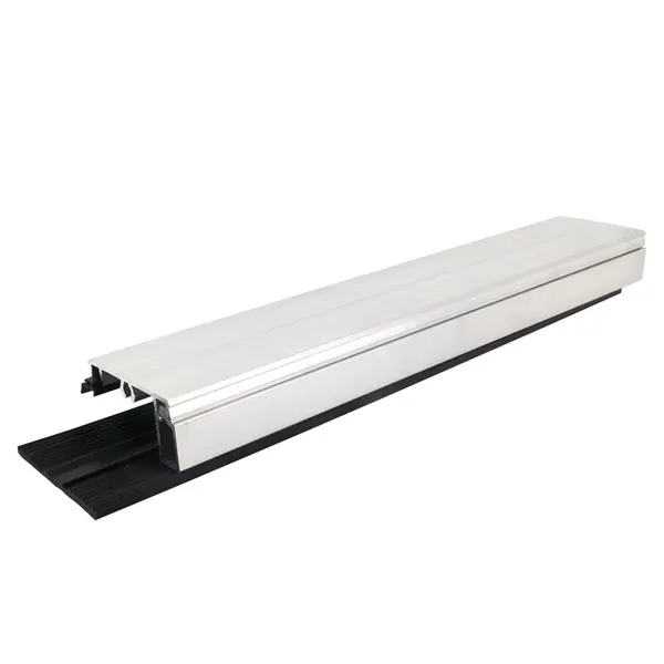 PEXT Klemprofielset - Oplegrubber - 60.16 Zijkant - tbv 16mm polycarbonaat Blank alu per m1