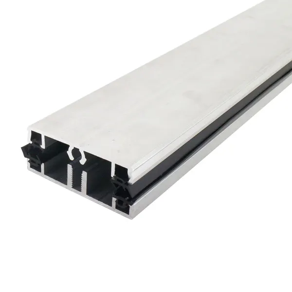 PEXT Klemprofielset - Onderprofiel - 60 Midden Blank alu per m1