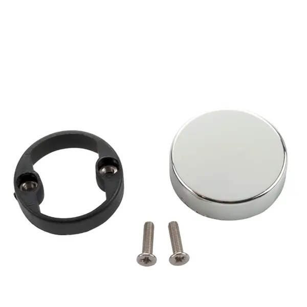 Afdekplaat (voorzijde) Ø30mm rond tbv 661501720/721/722 per stuk, glans chroom