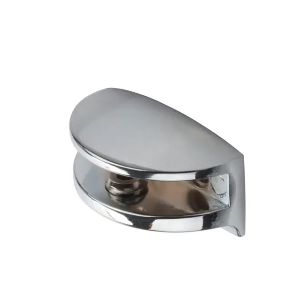 Glasplaatdrager Dome small, voor 4-7mm glas glans chroom
