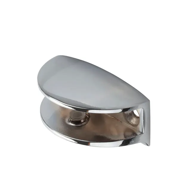 Glasplaatdrager Dome large, voor 7-10mm glas glans chroom