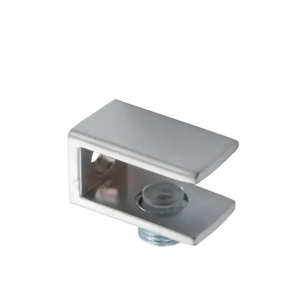 Glasplaatdrager Mus voor 6-10mm glas, per stuk, alu kleur