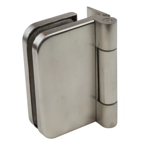 Glas deurscharnier wand-glas (stomp) RVS