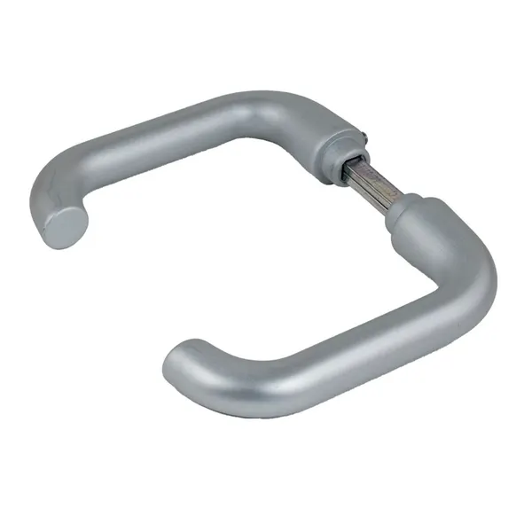 Set deurkrukken afgerond aluminium geanodiseerd