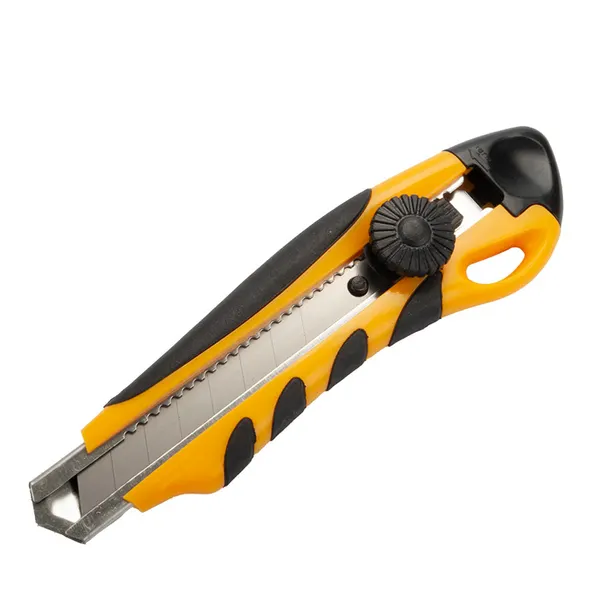 Afbreekmes met softgrip geel