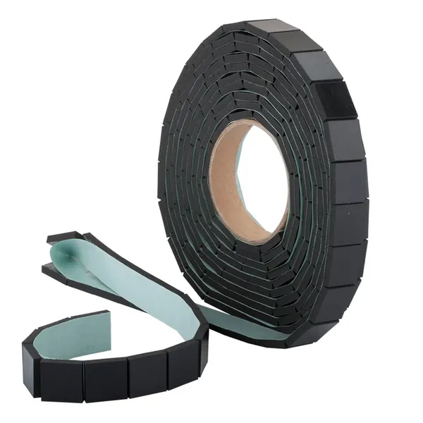 Zelfklevende Rubber Blokjes 25x25x5mm rol 200 stuks