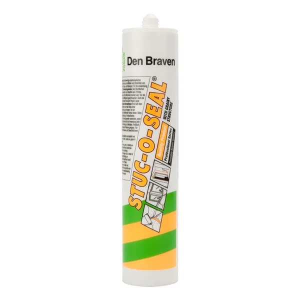 Zwaluw Stuc-O-Seal acrylaatkit met korrelstructuur koker 310ml wit