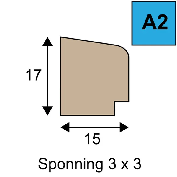 A2 glaslatten 80mu RAL 1013