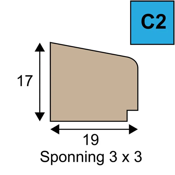 C2 glaslatten Pehalin Teak