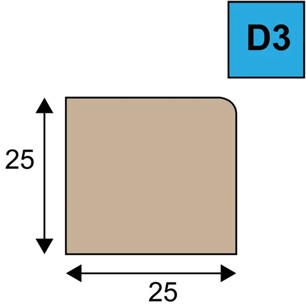 D3 glaslatten 80mu RAL 1013