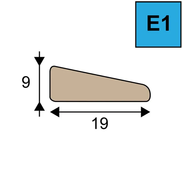 E1 glaslatten 80mu RAL 1013