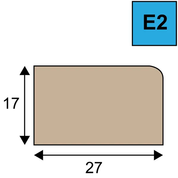 E2 glaslatten 80mu RAL 1013