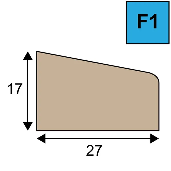 F1 glaslatten 80mu RAL 1013