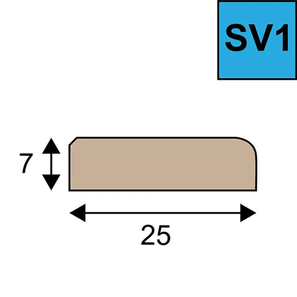 SV1 glaslatten 80mu RAL 1013