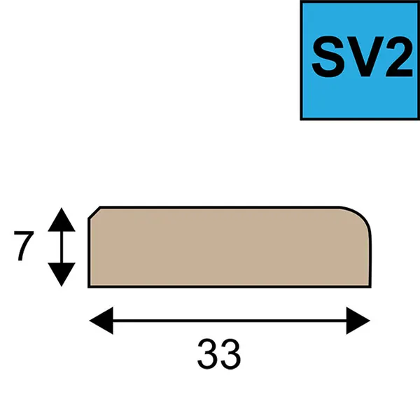 SV2 glaslatten 80mu, RAL 1013