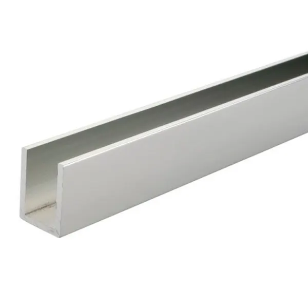 U-profiel 20x15x20mm 3000mm, aluminium gepolijst