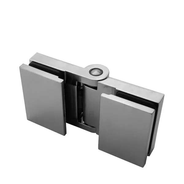 Flinter glas/glas scharnier 180° naar buiten openend mat chroom