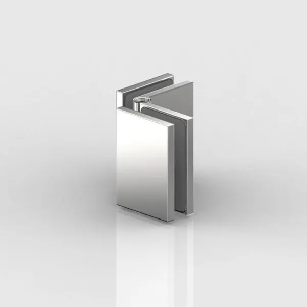 Glas/glas klem Flamea 90° 6/8/10 mm, mat chroom instelbare hoek 80°-180°